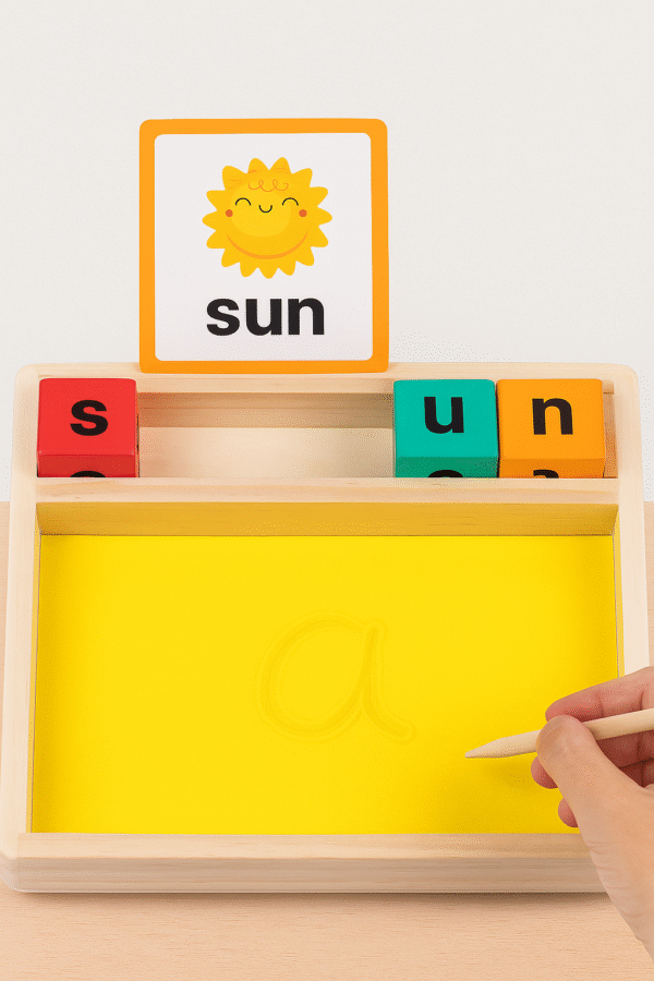 Wordpad Montessori – Tablero Sensorial de Arena para Escritura
